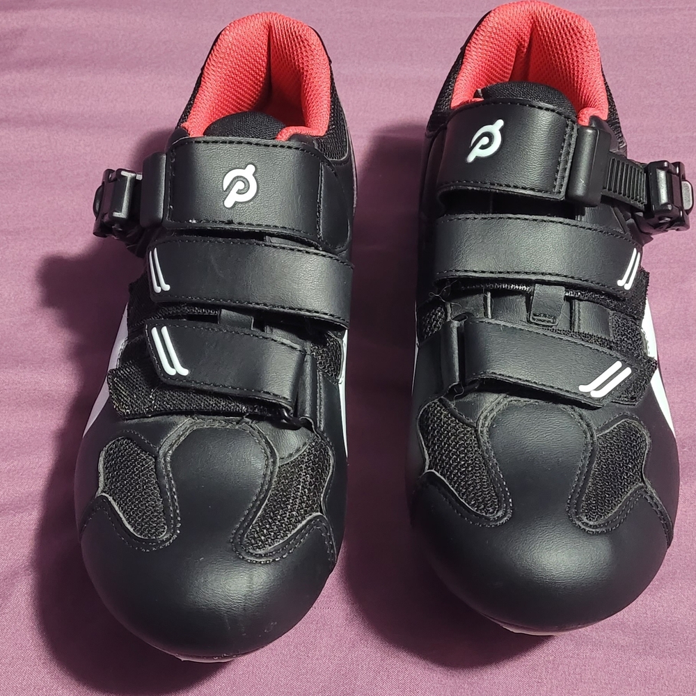 Peloton Black and Red Athletic Shoes